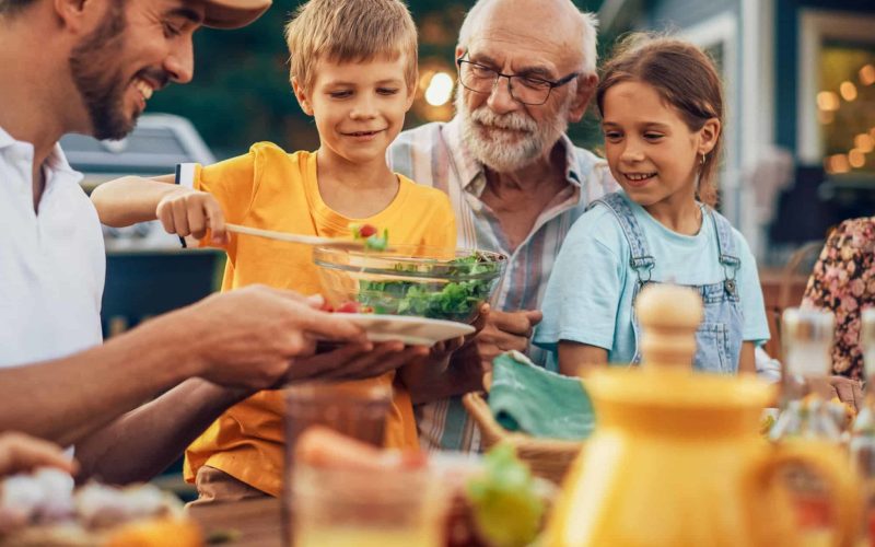 Family eating